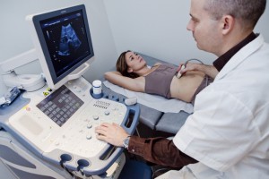 Medical imaging center in Paris, France. Abdominal echography.